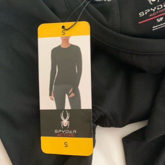 Spyder Ladies' Long Sleeve Active Top Black Size Small Nylon Spandex NWT - Picture 11 of 15